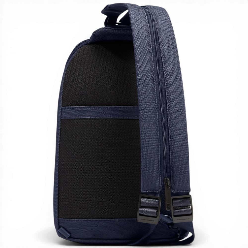 PIQUADRO Piquadro Monospalla S143 Unisex Blu in Pelle e Tessuto con Porta iPad mini - 6
