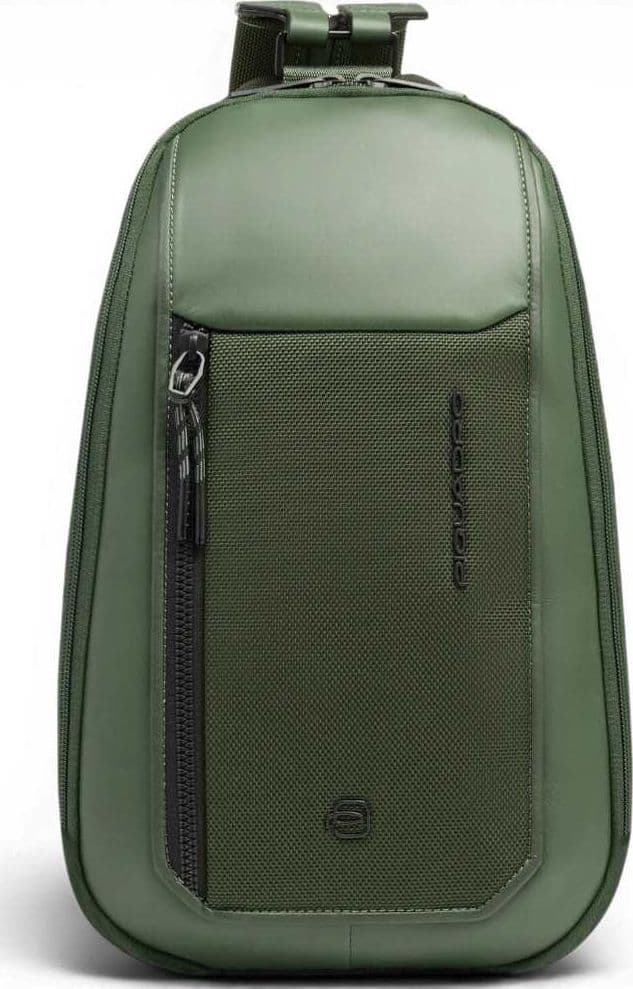 PIQUADRO Piquadro Monospalla S143 Unisex Verde in Pelle e Tessuto con Porta iPad mini - 2
