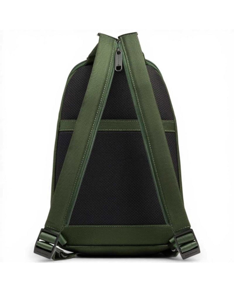 PIQUADRO Piquadro Monospalla S143 Unisex Verde in Pelle e Tessuto con Porta iPad mini - 7