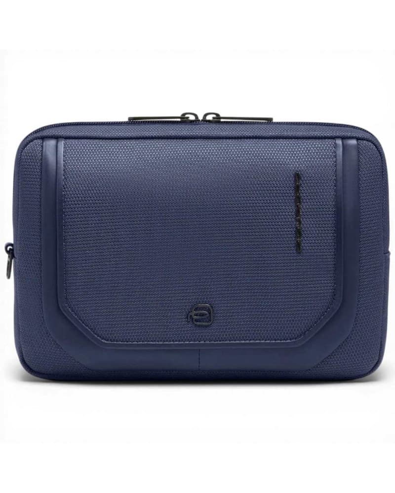 PIQUADRO Piquadro Pochette S143 Donna Blu in Pelle e Tessuto con Tracolla Removibile - 9
