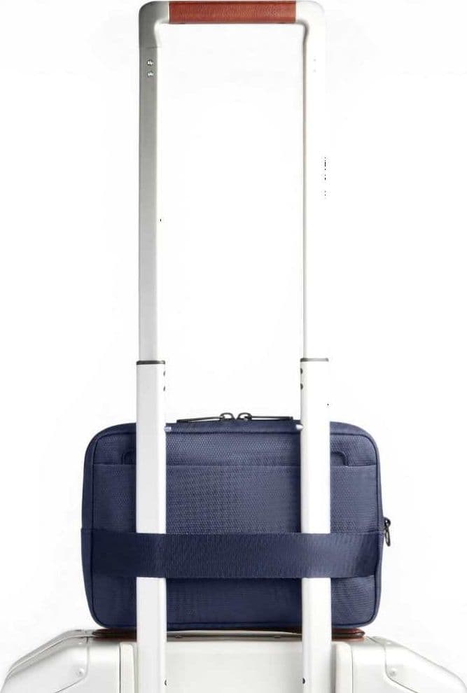 PIQUADRO Piquadro Pochette S143 Donna Blu in Pelle e Tessuto con Tracolla Removibile - 6