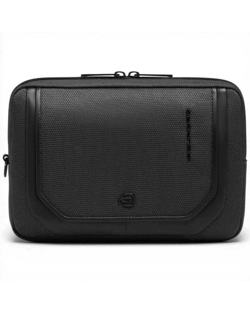 PIQUADRO Piquadro Pochette S143 Donna Nero in Pelle e Tessuto con Tracolla Removibile - 9