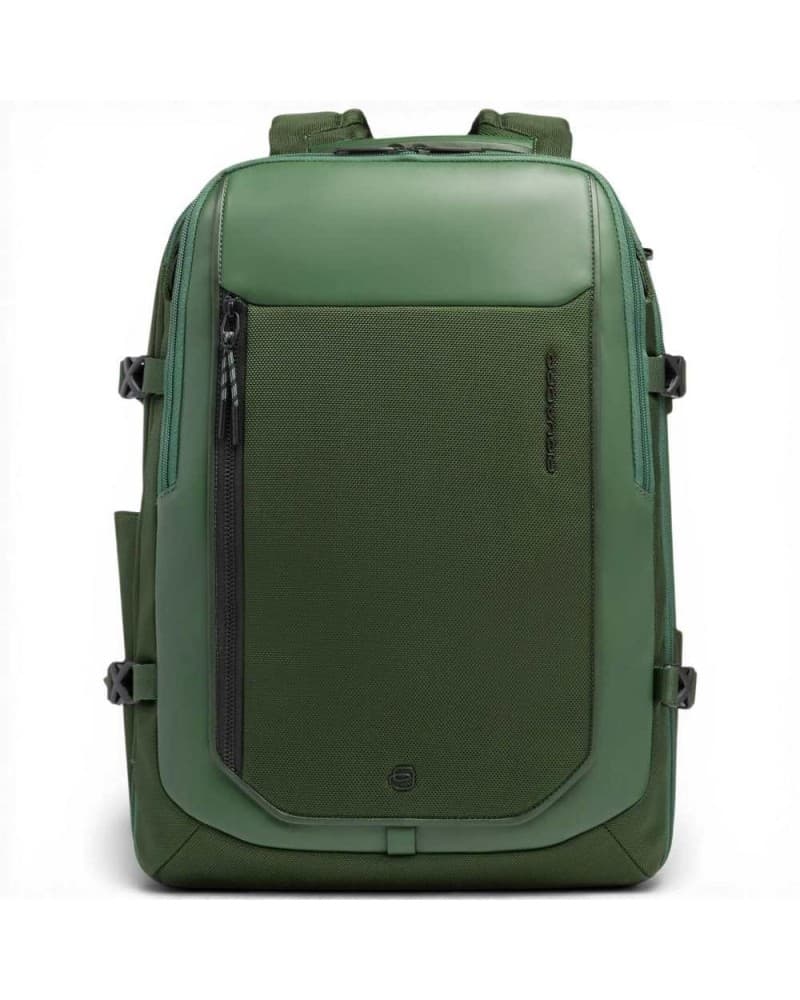 PIQUADRO Piquadro Zaino Bagmotic Pro Unisex Verde in Pelle e Tessuto con Porta PC 15.6'' e iPad - 9