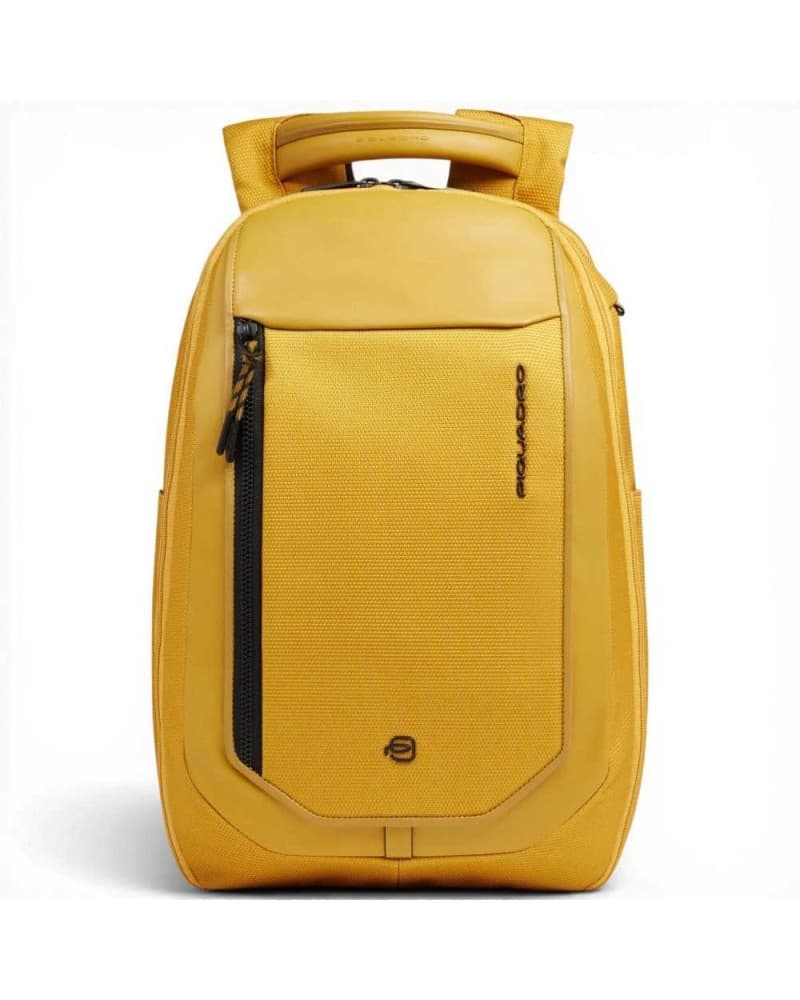 PIQUADRO Piquadro Zaino Bagmotic Unisex Giallo in Pelle e Tessuto con Porta PC 14'' e iPad - 3