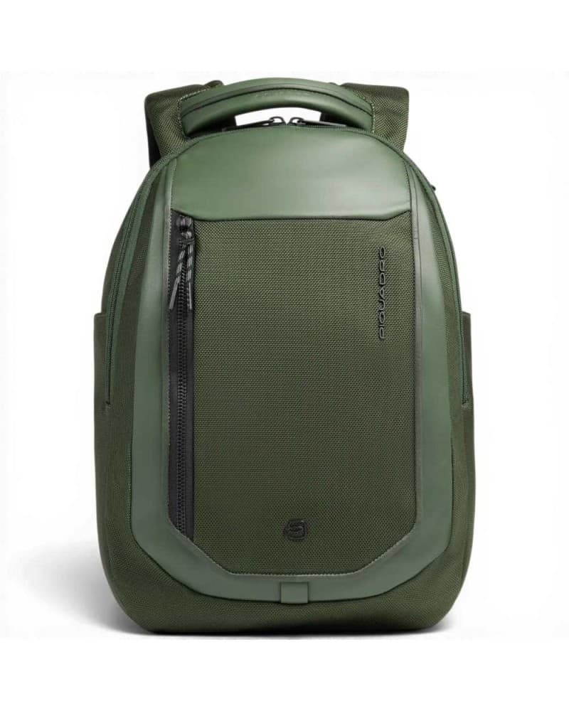 PIQUADRO Piquadro Zaino Bagmotic Unisex Verde in Pelle e Tessuto con Porta PC 13'' e iPad - 9