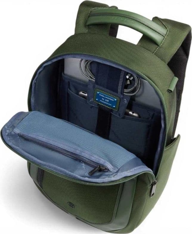 PIQUADRO Piquadro Zaino Bagmotic Unisex Verde in Pelle e Tessuto con Porta PC 13'' e iPad - 5