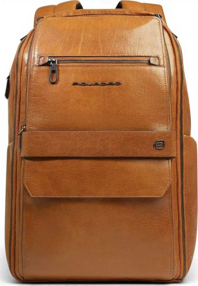 PIQUADRO Piquadro Zaino S141 Uomo Beige in Pelle con Porta PC 14'' e iPad - 2