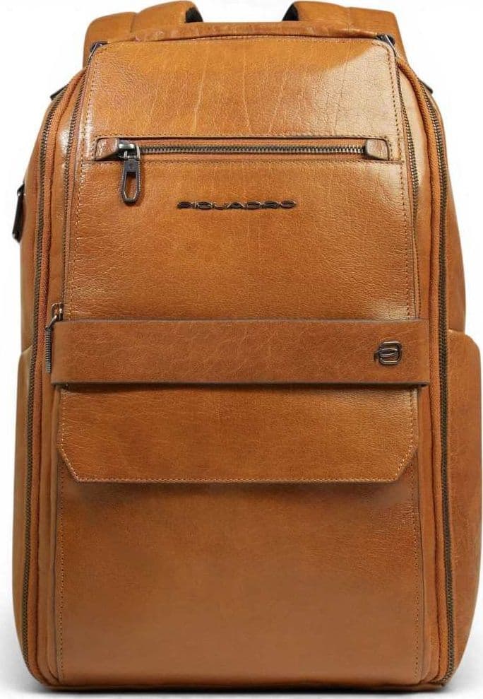 PIQUADRO Piquadro Zaino S141 Uomo Beige in Pelle con Porta PC 14'' e iPad - 2