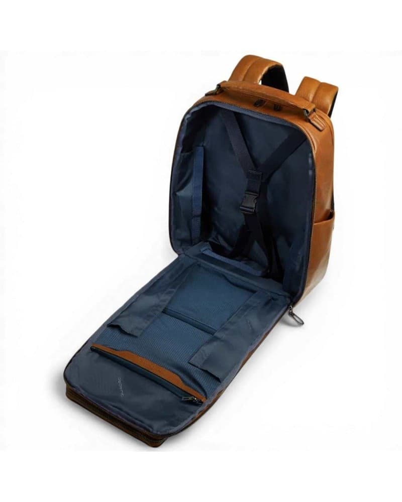 PIQUADRO Piquadro Zaino S141 Uomo Beige in Pelle con Porta PC 14'' e iPad - 5