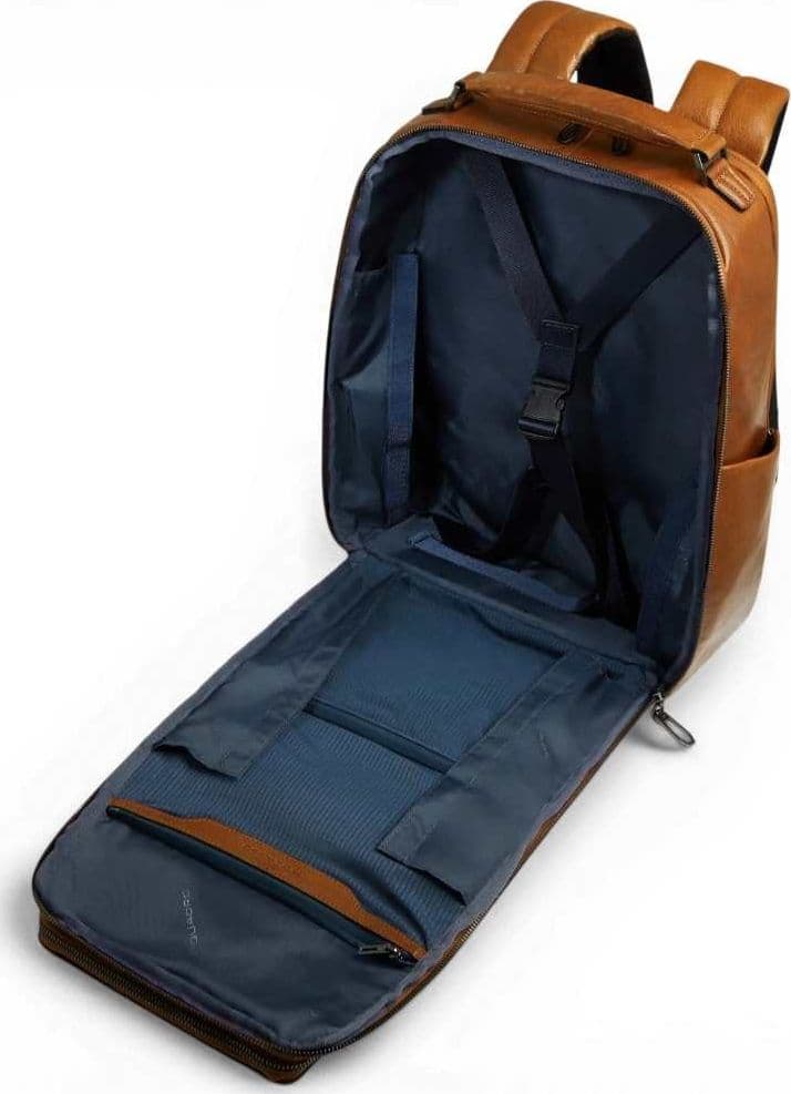 PIQUADRO Piquadro Zaino S141 Uomo Beige in Pelle con Porta PC 14'' e iPad - 6