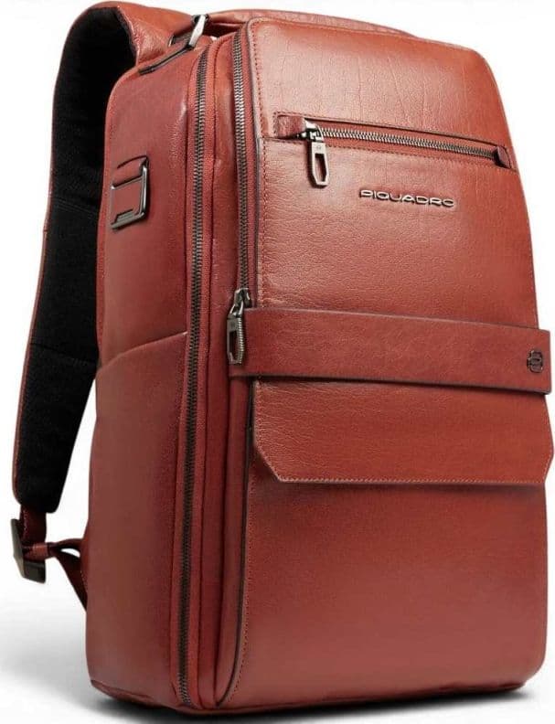 PIQUADRO Piquadro Zaino S141 Uomo Cuoio in Pelle con Porta PC 14'' e iPad - 3
