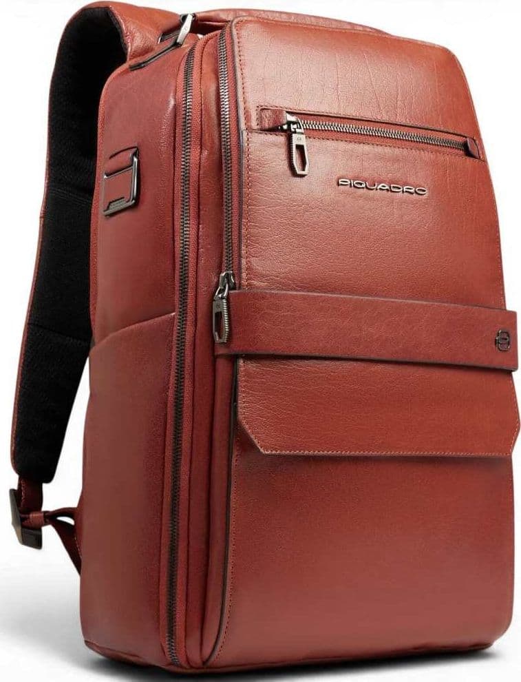 PIQUADRO Piquadro Zaino S141 Uomo Cuoio in Pelle con Porta PC 14'' e iPad - 4