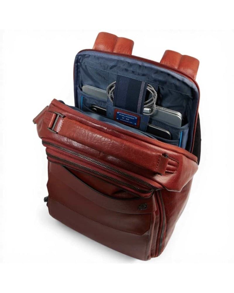PIQUADRO Piquadro Zaino S141 Uomo Cuoio in Pelle con Porta PC 14'' e iPad - 7