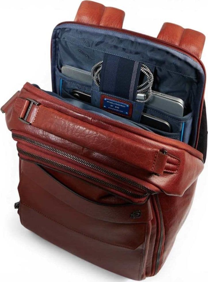PIQUADRO Piquadro Zaino S141 Uomo Cuoio in Pelle con Porta PC 14'' e iPad - 8