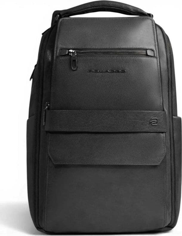 PIQUADRO Piquadro Zaino S141 Uomo Nero in Pelle con Porta PC 14'' e iPad - 7