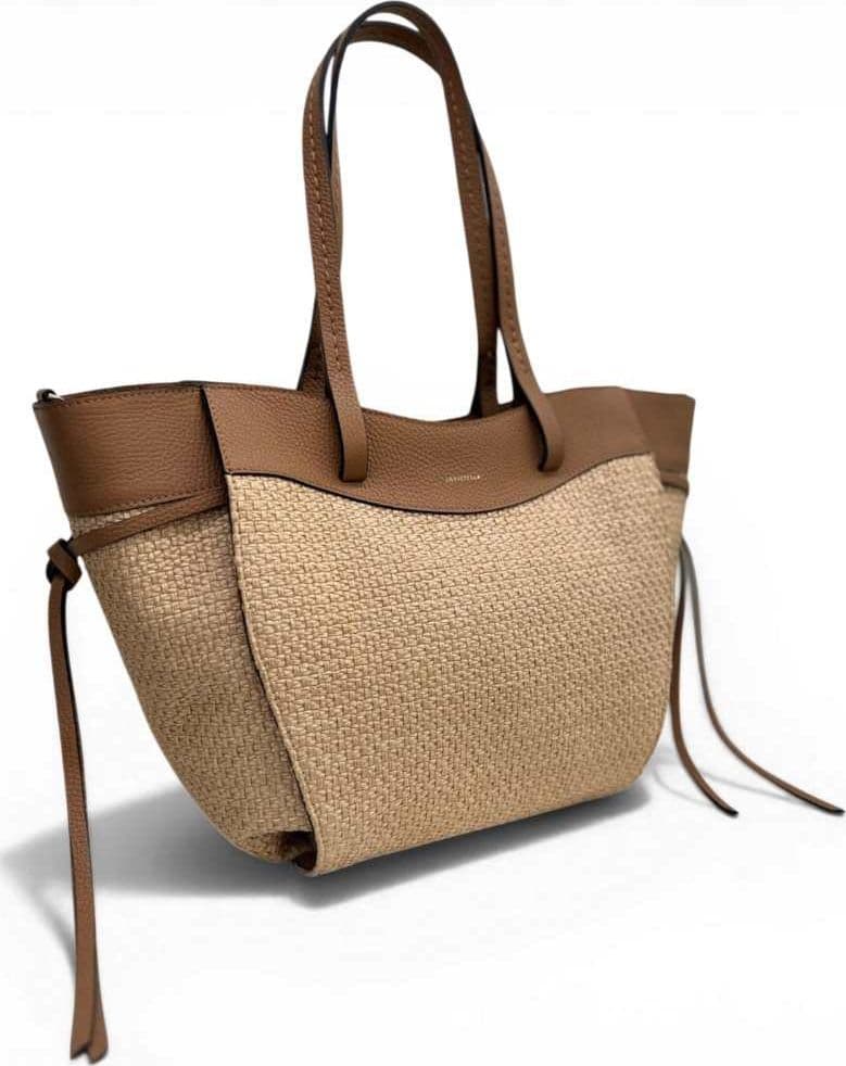 LORISTELLA LorisStella Borsa a mano Donna Naturale Cuoio in Paglia e Pelle - 4