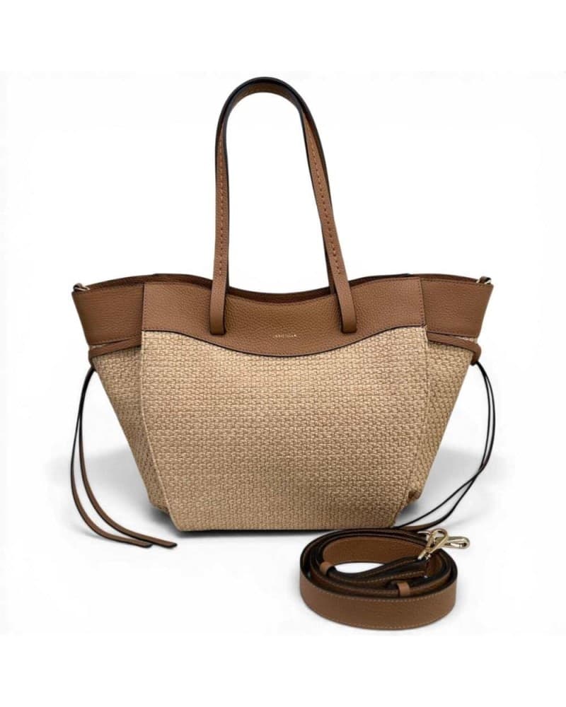 LORISTELLA LorisStella Borsa a mano Donna Naturale Cuoio in Paglia e Pelle - 7