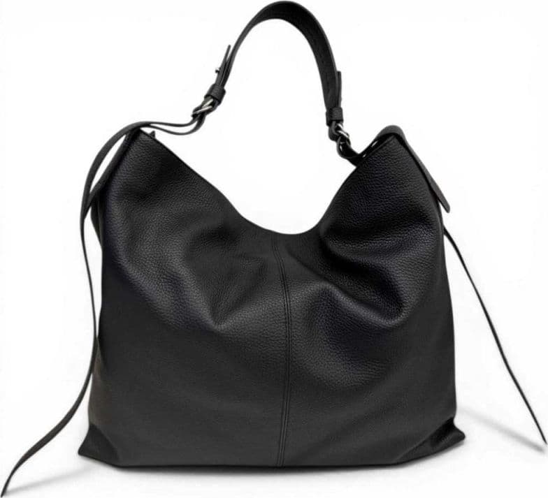 LORISTELLA LorisStella Borsa a mano Giorgia Donna Nero in Pelle Camoscio - 5