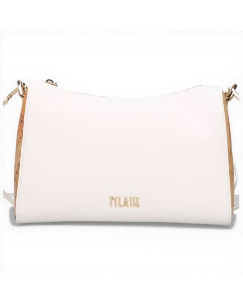 ALVIERO MARTINI 1 CLASSE Alviero Martini 1 Classe Borsa a Spalla Monogram Donna Bianco con Logo All-Over e Dettagli Geo - 5