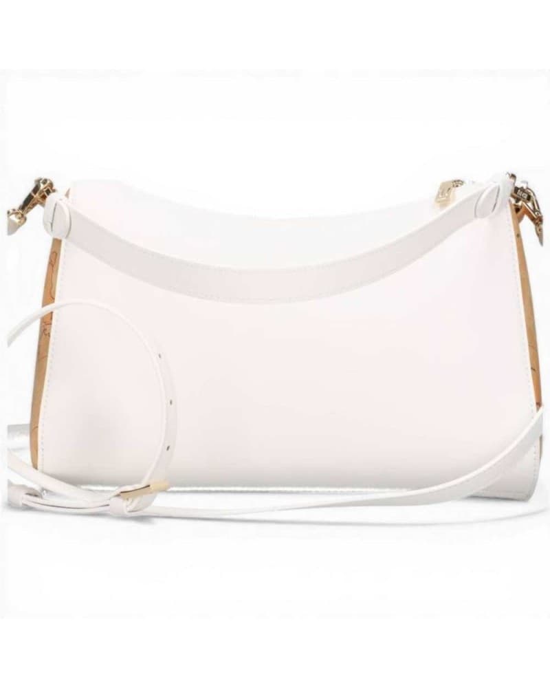ALVIERO MARTINI 1 CLASSE Alviero Martini 1 Classe Borsa a Spalla Monogram Donna Bianco con Logo All-Over e Dettagli Geo - 3