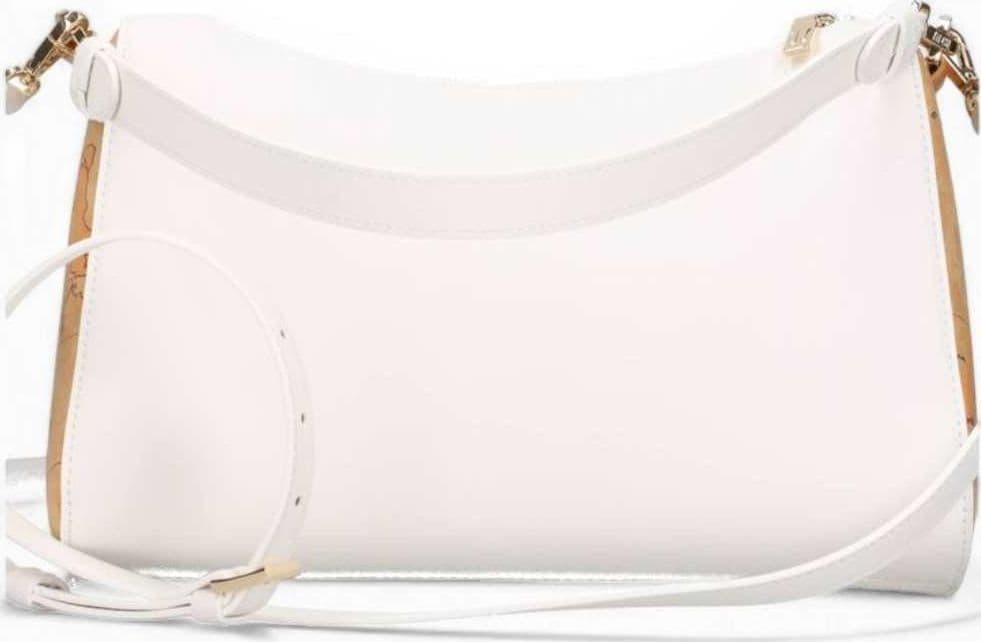 ALVIERO MARTINI 1 CLASSE Alviero Martini 1 Classe Borsa a Spalla Monogram Donna Bianco con Logo All-Over e Dettagli Geo - 4