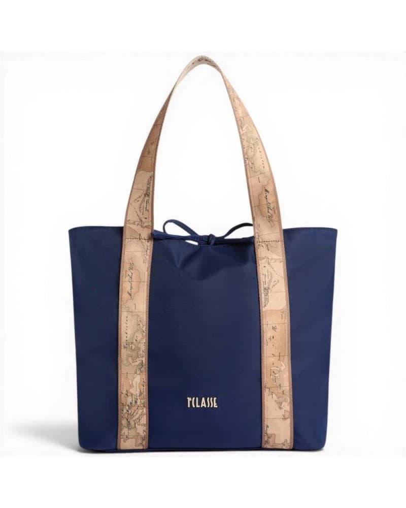ALVIERO MARTINI 1 CLASSE Alviero Martini 1 Classe Borsa Shopping Reversibile Double Side Donna Blu Notte e Geo Classic - 9