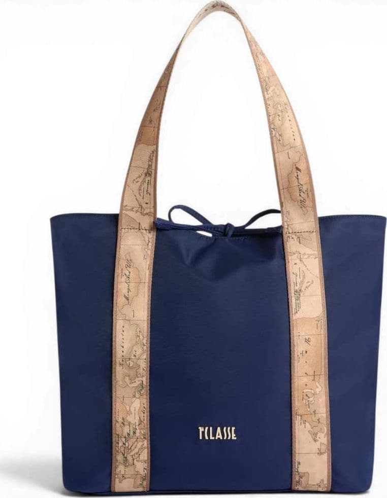 ALVIERO MARTINI 1 CLASSE Alviero Martini 1 Classe Borsa Shopping Reversibile Double Side Donna Blu Notte e Geo Classic - 2