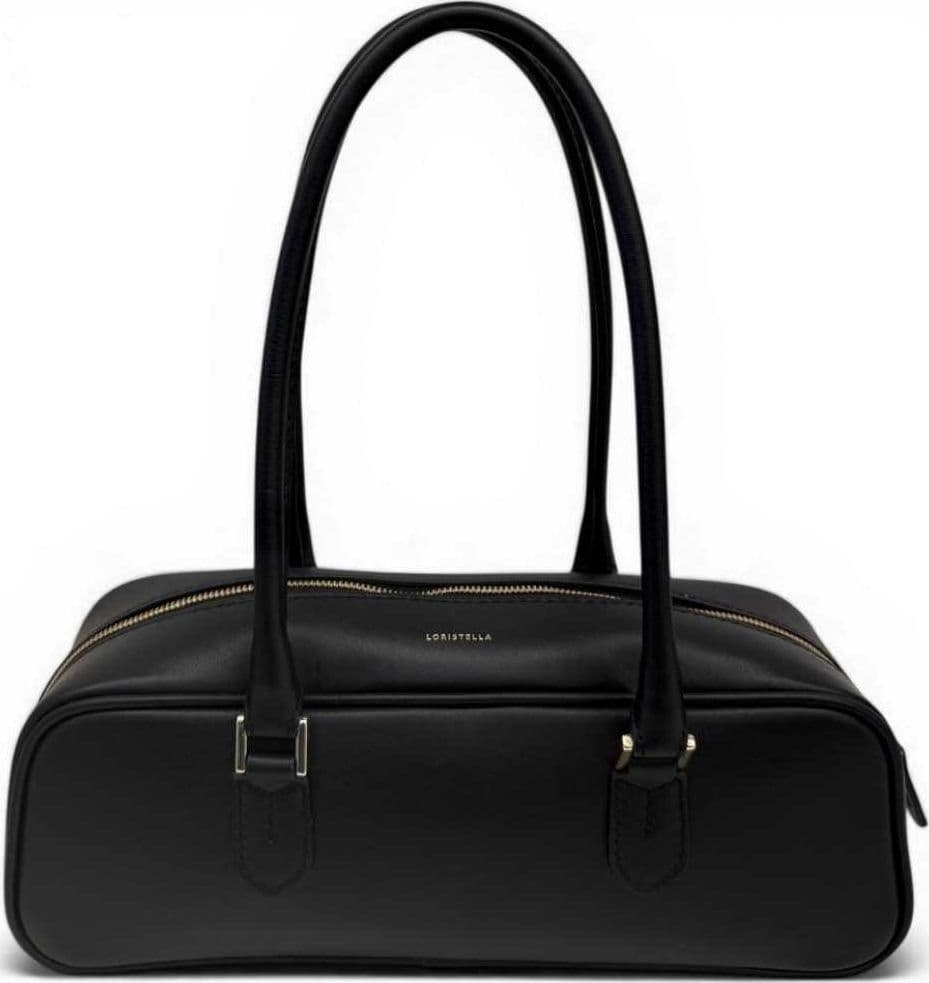 LORISTELLA Loristella Borsa a Mano Linda Donna Nero in Pelle Martellata con Tracolla - 2