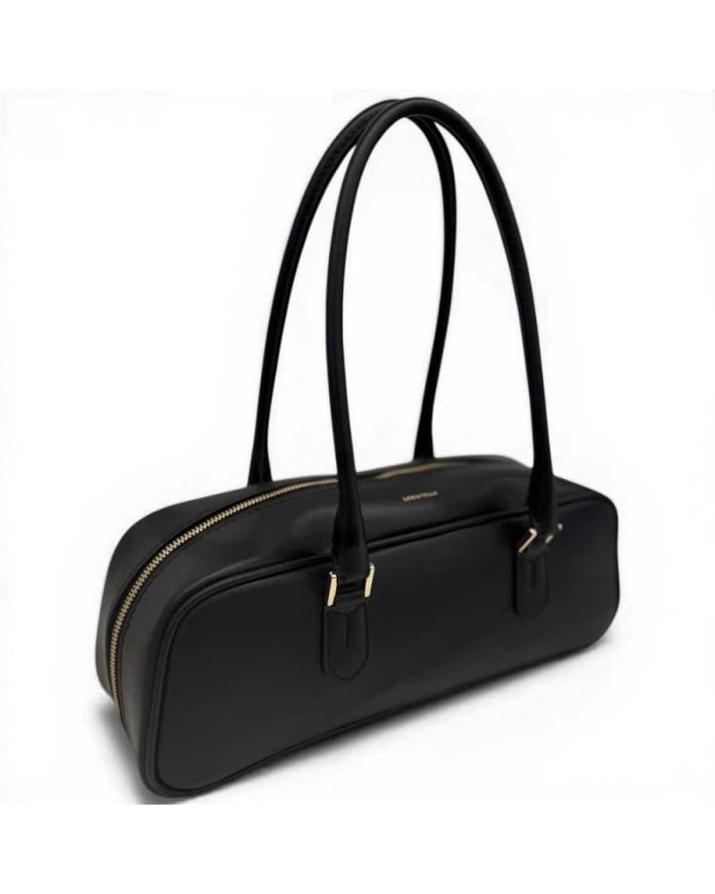 LORISTELLA Loristella Borsa a Mano Linda Donna Nero in Pelle Martellata con Tracolla - 3