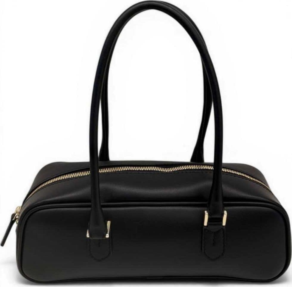 LORISTELLA Loristella Borsa a Mano Linda Donna Nero in Pelle Martellata con Tracolla - 6