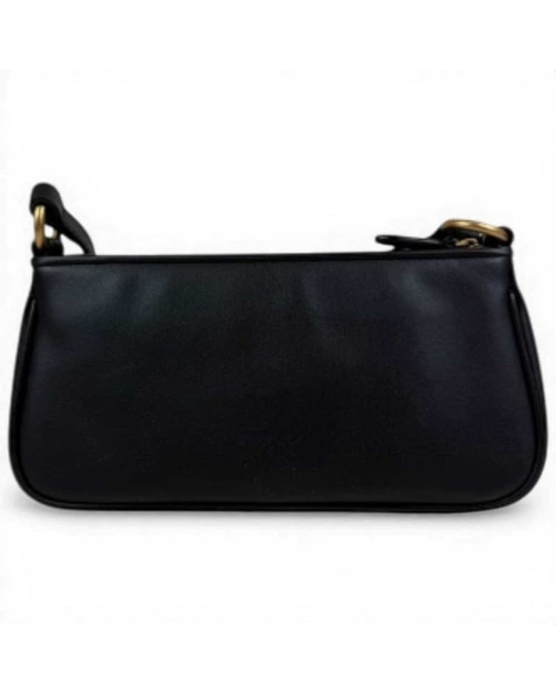 Pinko  Borsa Half Moon Baguette Mini Donna Nero in Pelle di Vitello Morbida - 3