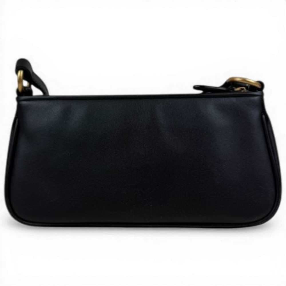 Pinko  Borsa Half Moon Baguette Mini Donna Nero in Pelle di Vitello Morbida - 4
