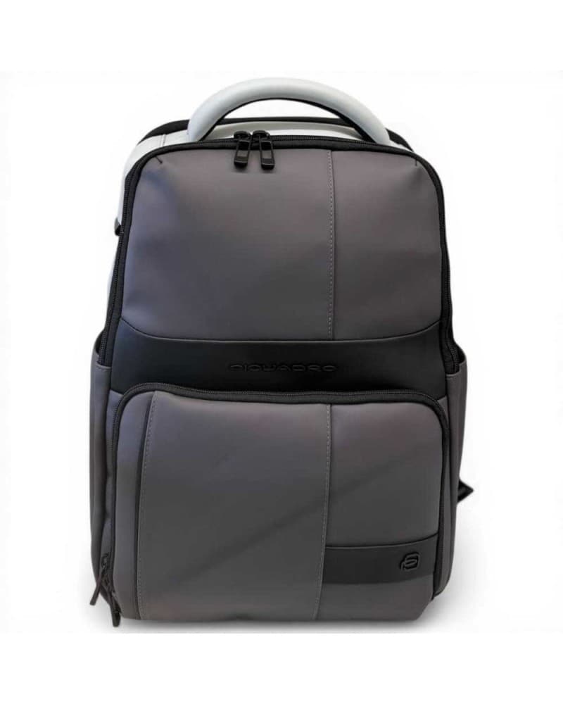 PIQUADRO Piquadro Zaino W129W Uomo Grigio e Nero Resistente all'acqua con Porta PC 14'' e iPad - 9