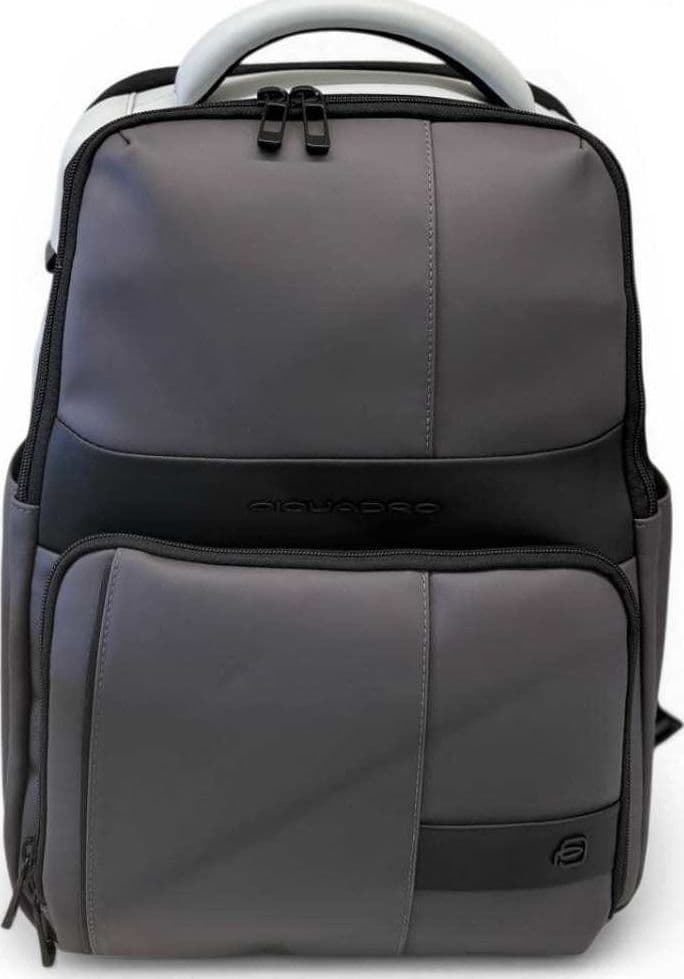 PIQUADRO Piquadro Zaino W129W Uomo Grigio e Nero Resistente all'acqua con Porta PC 14'' e iPad - 2