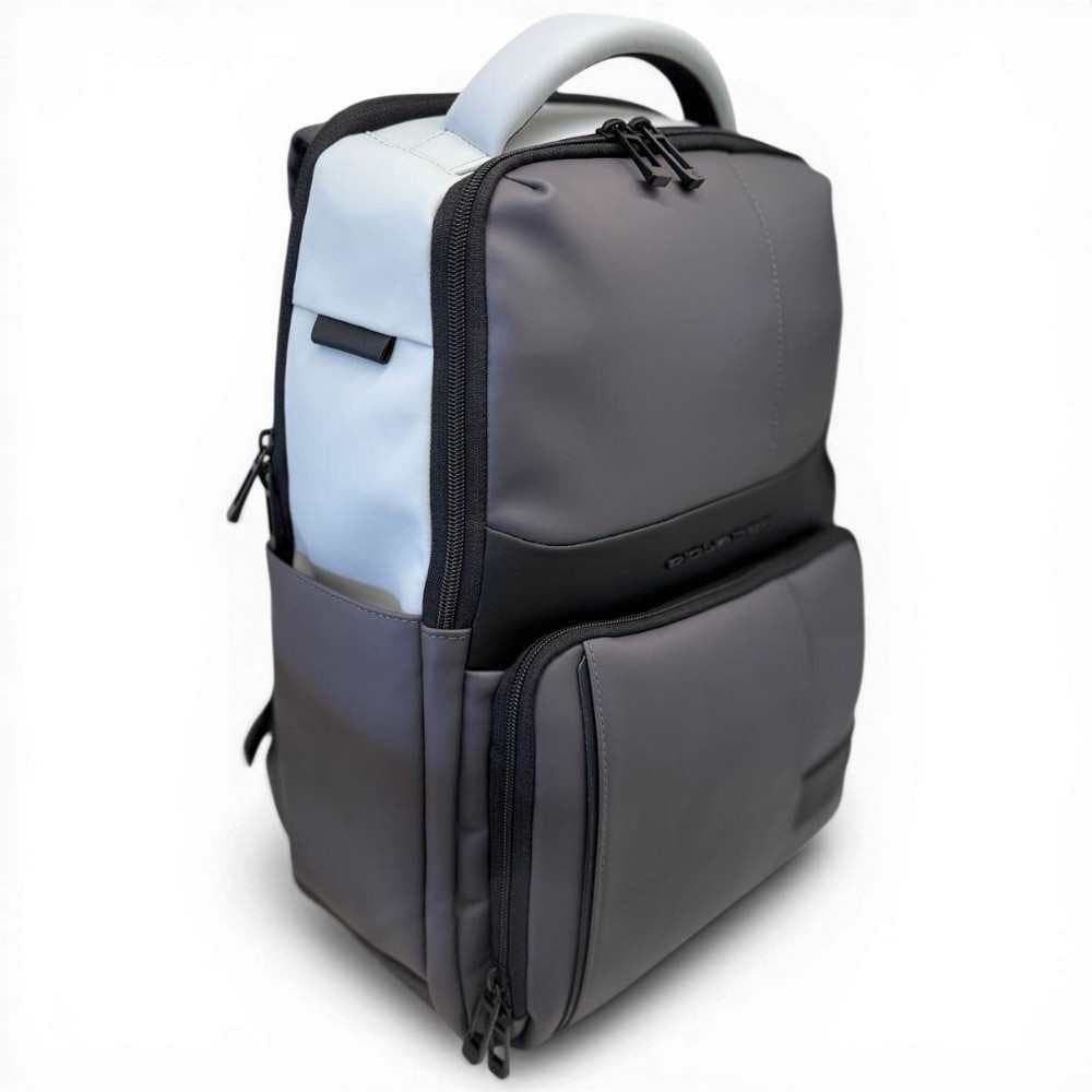 PIQUADRO Piquadro Zaino W129W Uomo Grigio e Nero Resistente all'acqua con Porta PC 14'' e iPad - 4