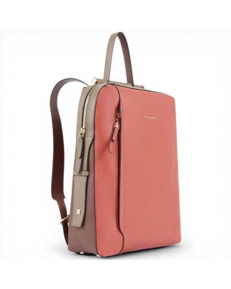 PIQUADRO Piquadro Zaino W92 Donna Arancio e Testa di Moro in Tessuto e Pelle con Porta PC 14'' e iPad - 3