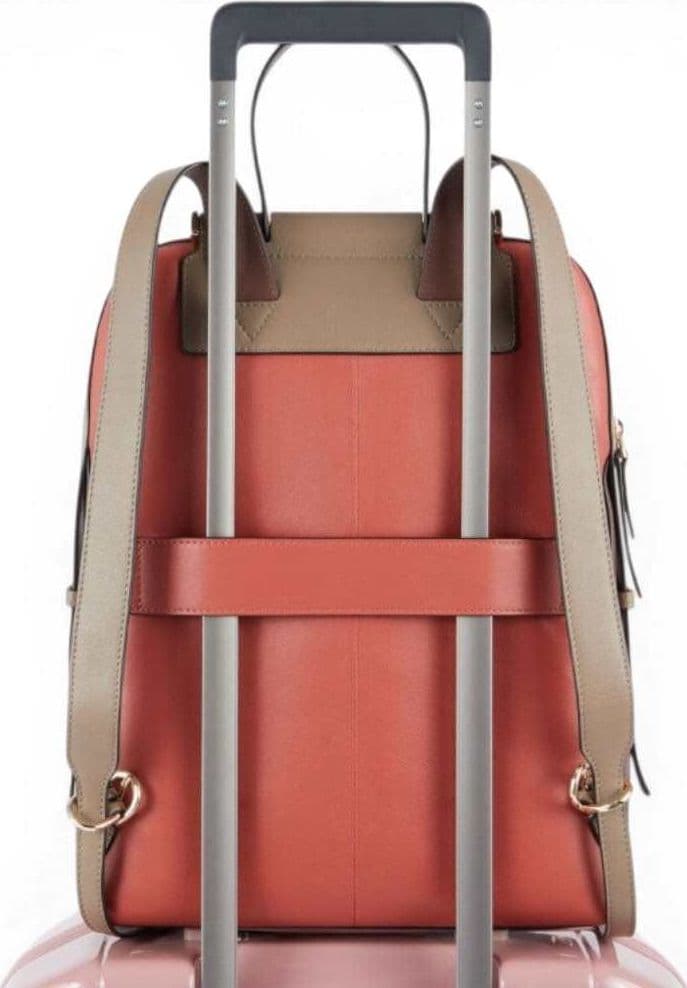 PIQUADRO Piquadro Zaino W92 Donna Arancio e Testa di Moro in Tessuto e Pelle con Porta PC 14'' e iPad - 6