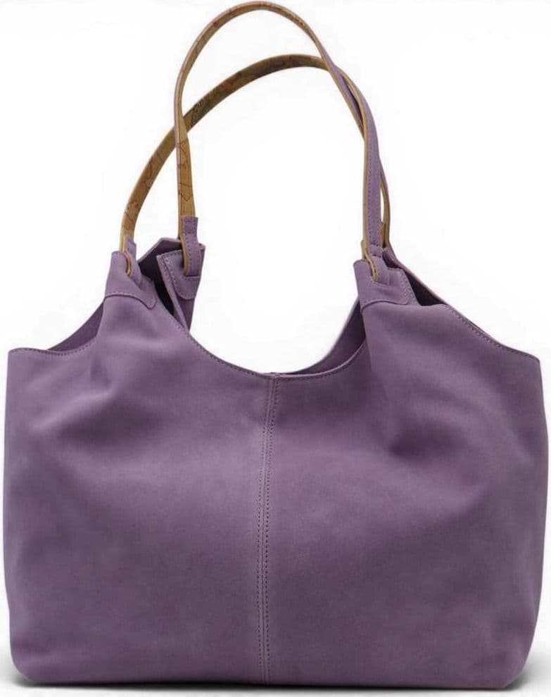 ALVIERO MARTINI 1 CLASSE Alviero Martini Prima Classe Hobo Shoulder Bag Donna Lilla in Pelle Scamosciata e Geo Classic - 6