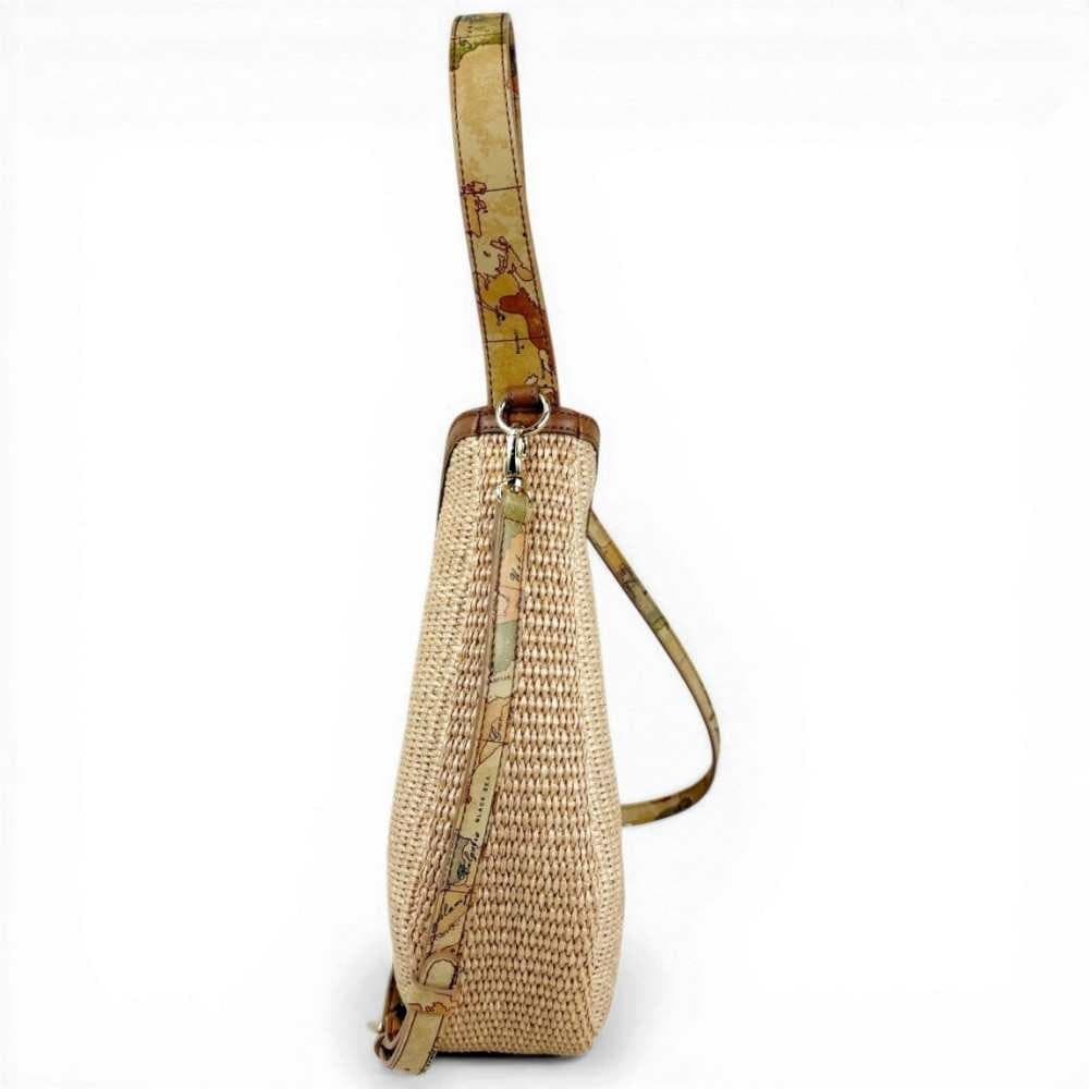 ALVIERO MARTINI 1 CLASSE Alviero Martini Prima Classe Hobo Shoulder Bag Donna Naturale Sunny Rafia con Dettagli Geo Classic - 6