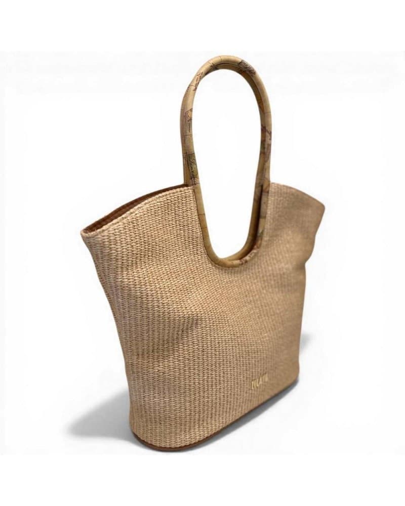 ALVIERO MARTINI 1 CLASSE Alviero Martini Prima Classe Shopping Bag Donna Naturale Sunny Rafia con Dettagli Geo Classic - 3