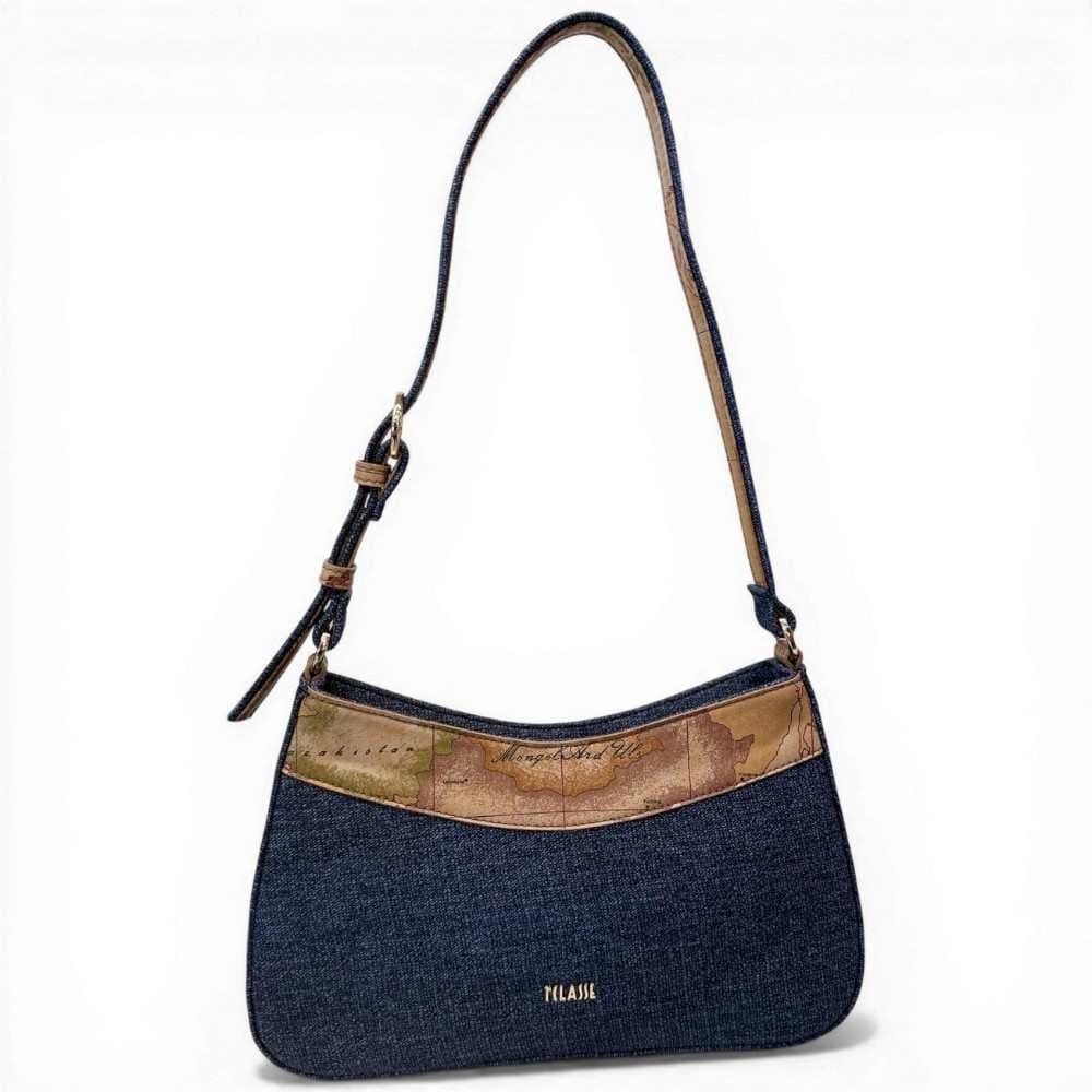 ALVIERO MARTINI 1 CLASSE Alviero Martini Prima Classe Shoulder Bag Donna Blu Jeans Sandy Belt in Tessuto Geo Classic - 2