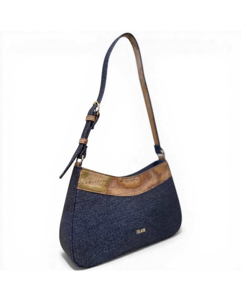ALVIERO MARTINI 1 CLASSE Alviero Martini Prima Classe Shoulder Bag Donna Blu Jeans Sandy Belt in Tessuto Geo Classic - 3