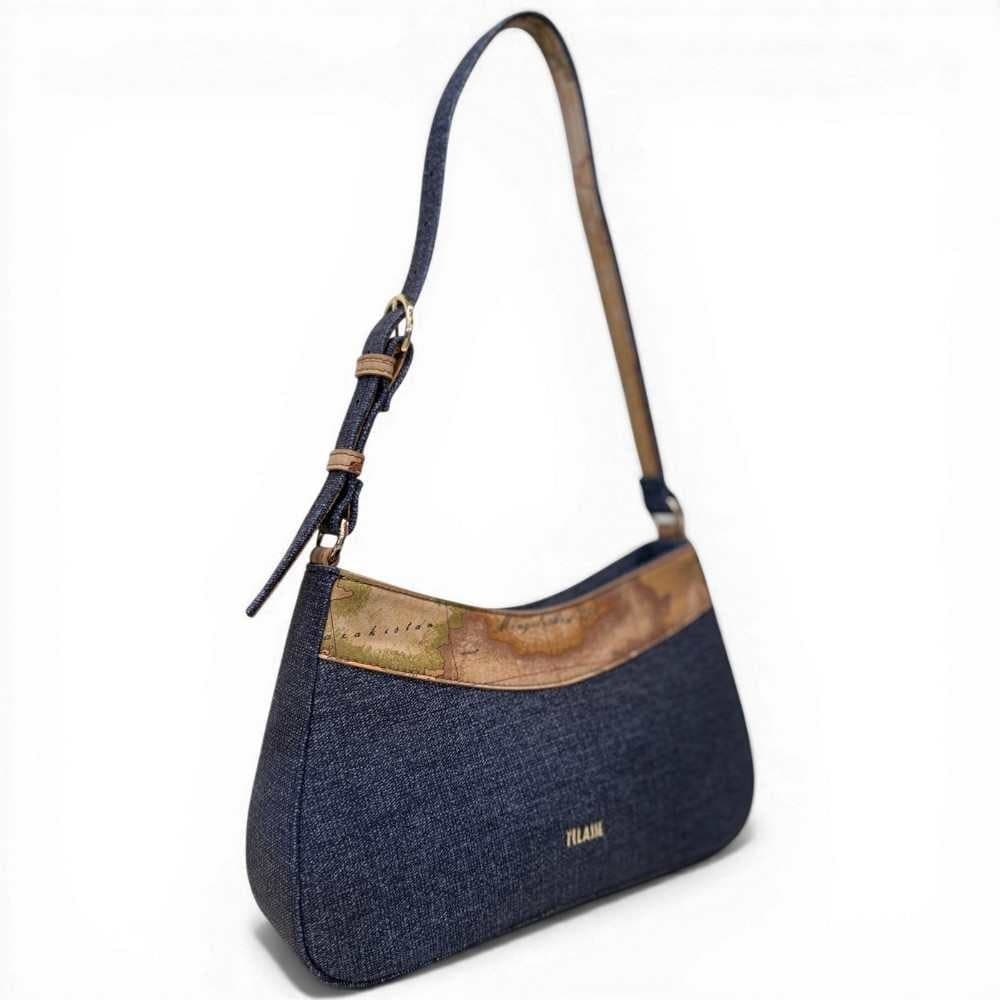 ALVIERO MARTINI 1 CLASSE Alviero Martini Prima Classe Shoulder Bag Donna Blu Jeans Sandy Belt in Tessuto Geo Classic - 4