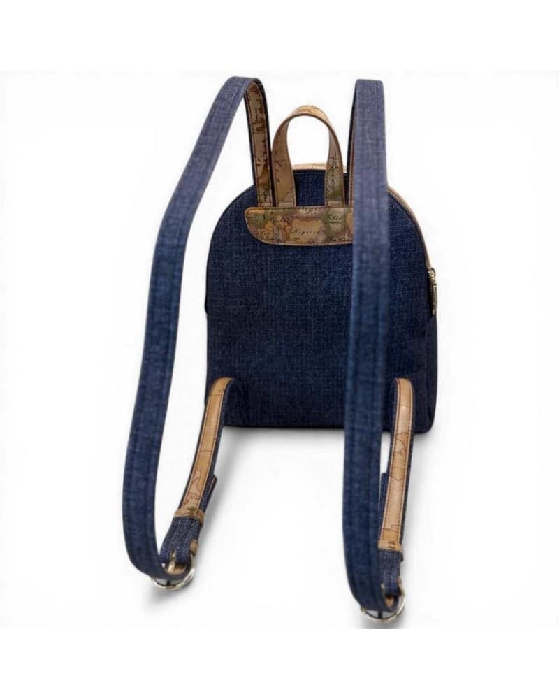 ALVIERO MARTINI 1 CLASSE Alviero Martini Prima Classe Zaino Donna Blu Jeans Sandy Belt in Tessuto Geo Classic - 5
