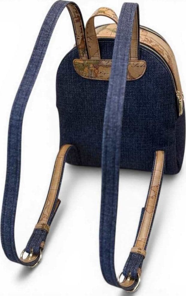 ALVIERO MARTINI 1 CLASSE Alviero Martini Prima Classe Zaino Donna Blu Jeans Sandy Belt in Tessuto Geo Classic - 8