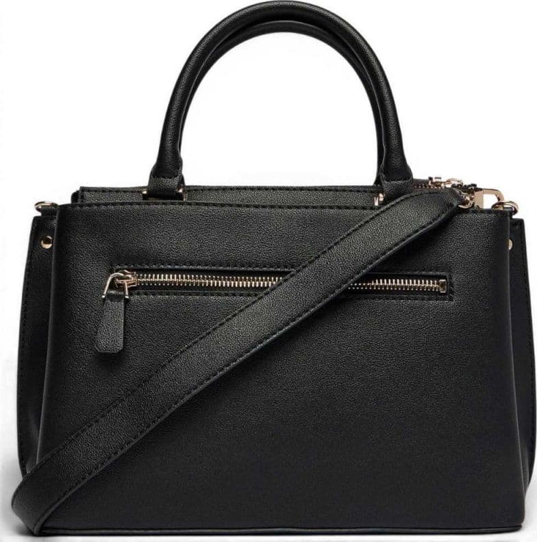 GUESS Guess Borsa Bianca Girlfriend Satchel Donna Nero in Materiale Sintetico con Logo Frontale - 3