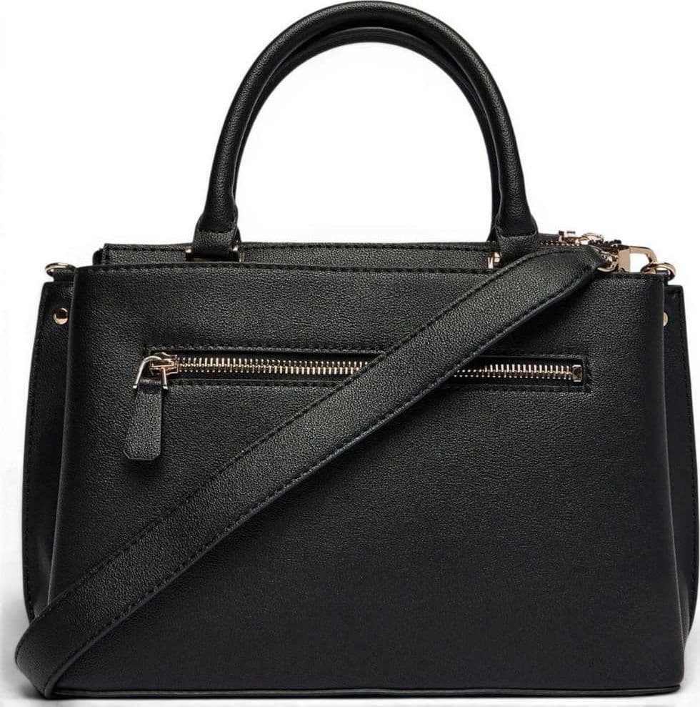 GUESS Guess Borsa Bianca Girlfriend Satchel Donna Nero in Materiale Sintetico con Logo Frontale - 4
