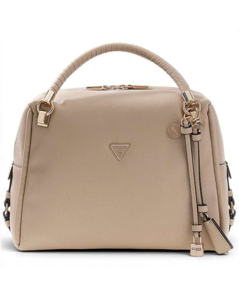 GUESS Guess Borsa Danya Satchel Donna Taupe in Materiale Sintetico con Logo Frontale - 5