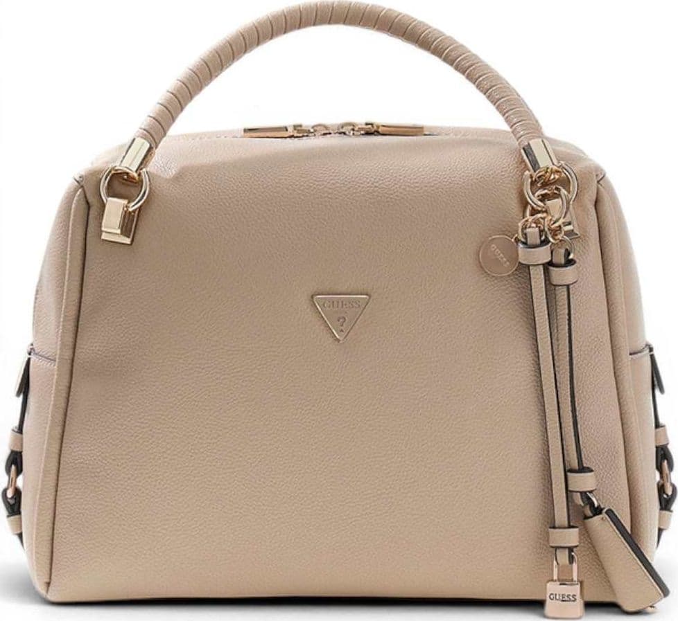 GUESS Guess Borsa Danya Satchel Donna Taupe in Materiale Sintetico con Logo Frontale - 2