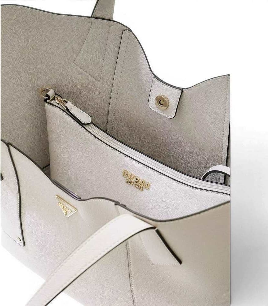 GUESS Guess Borsa Darcy Large 2 in 1 Tote Donna Stone in Materiale Sintetico con Pochette Interna e Logo - 8